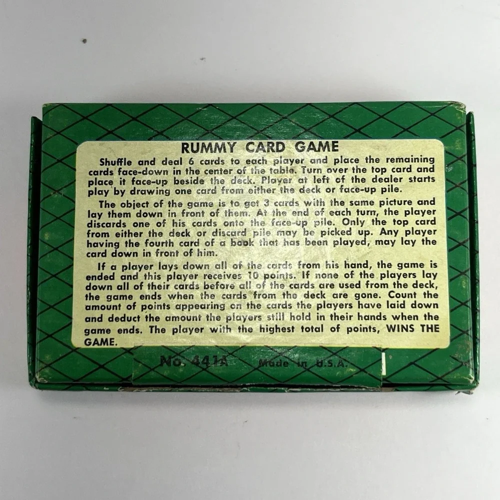 Vintage Animal Rummy Card Game 1950s 1960s Shaped Cards Ages 4 & Up Retro